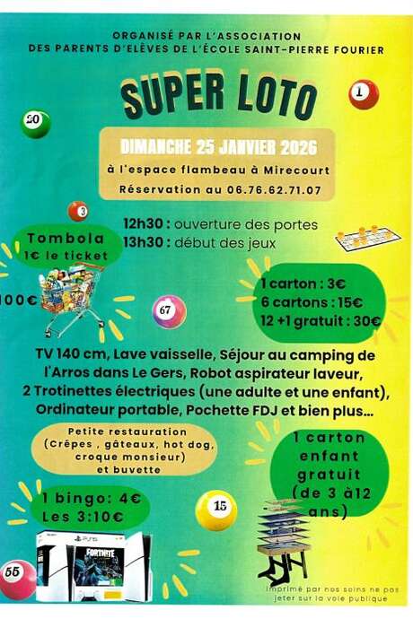 Super loto de apel école Saint-Pierre fourier