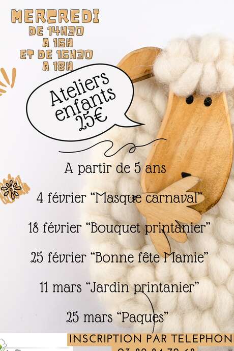 Ateliers enfants inflorescence