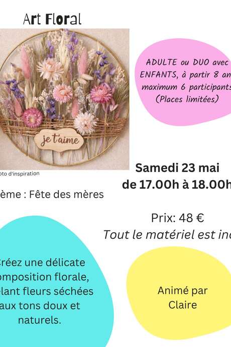 Atelier création florale pour la fête des mères