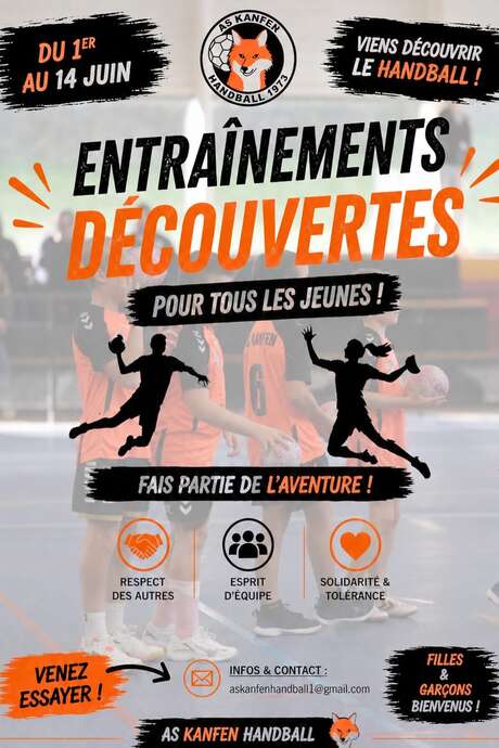 Handball - Entraînements découvertes