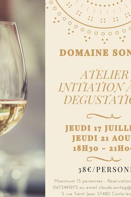 Domaine Sontag - Atelier initiation à la dégustation