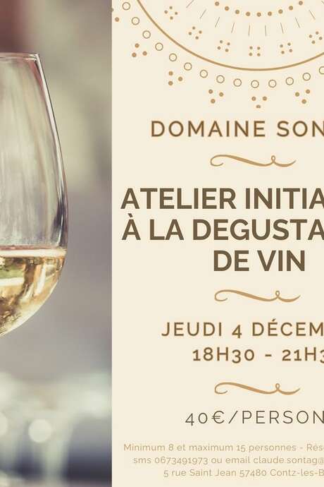 Domaine Sontag - Atelier initiation à la dégustation