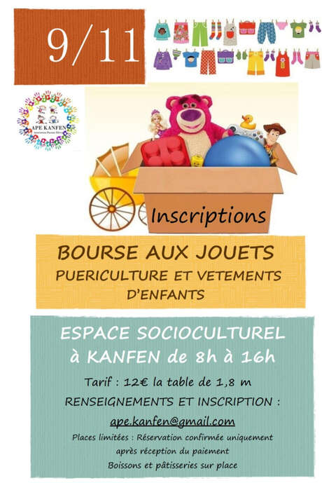 Bourse aux jouets, puériculture et vêtement d'enfant