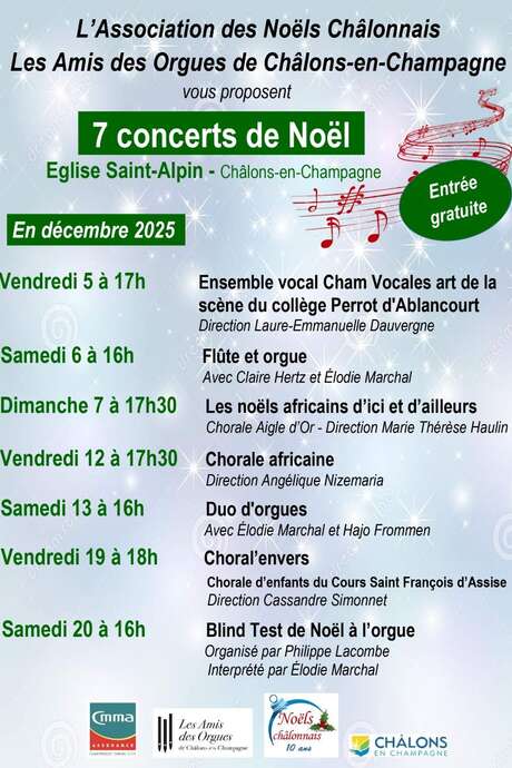 Concerts d'orgue de Noël
