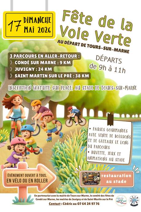 Fête de la Voie Verte à Tours-sur-Marne