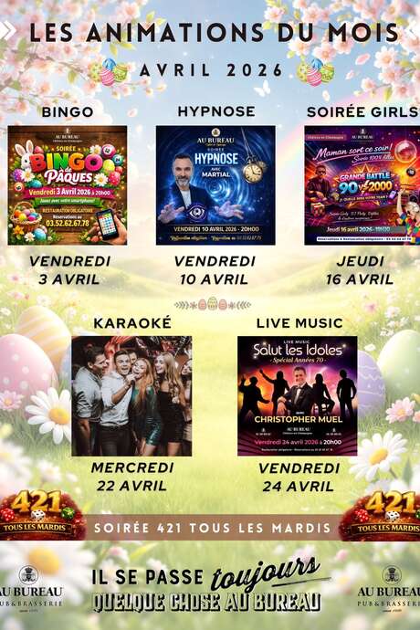 Restaurant Au Bureau - Animations