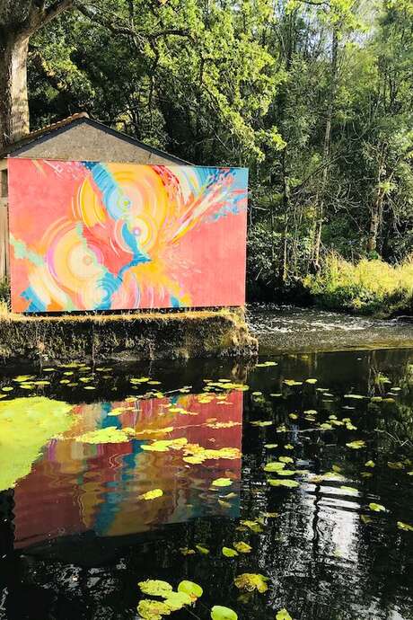 Oeuvre in situ " Les premières gouttes"