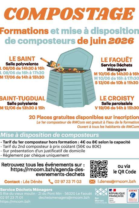 Permanence de mise à disposition de composteurs à Le Saint
