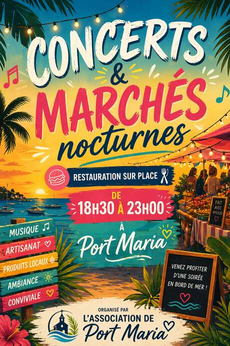 Concert et Marché Nocturne - Port Maria
