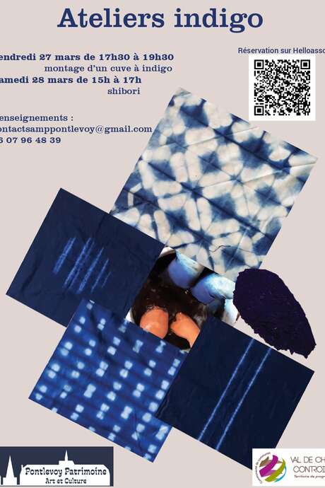 Atelier teinture et impression sur tissu par les méthodes « indigo » et « shibori »