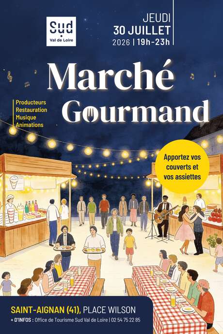 Marché gourmand organisé par l'Office de Tourisme Sud Val de Loire