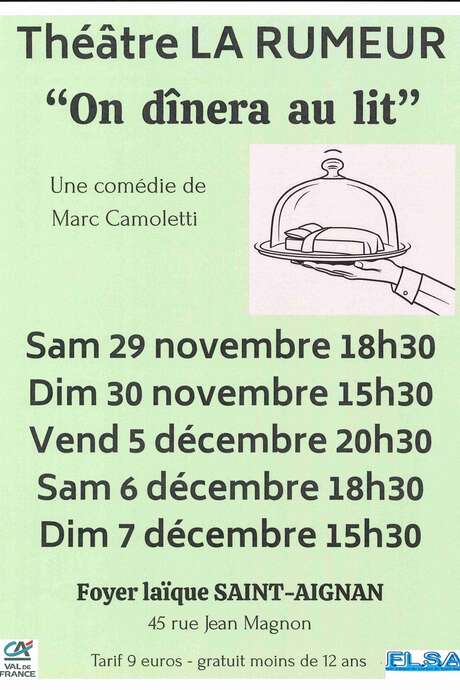 Théâtre La Rumeur "On dînera au lit"