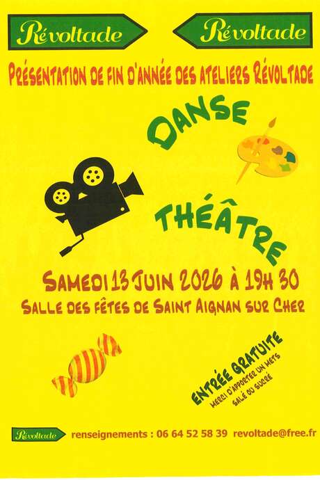 Présentation de fin d'année des ateliers Révoltade