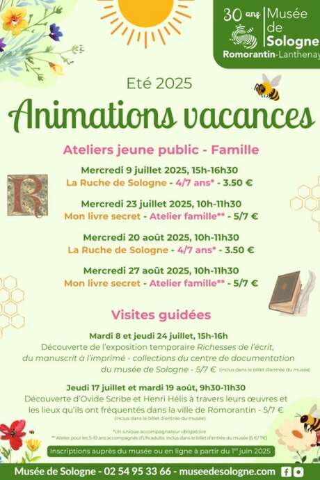 Atelier "Mon livre secret" au Musée de Sologne