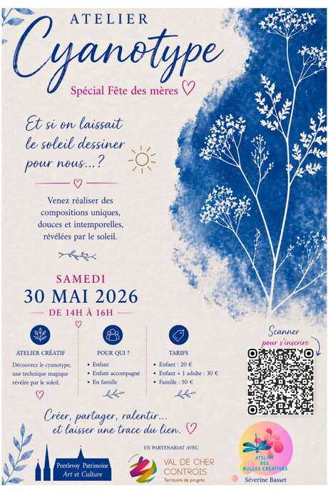 Atelier « cyanotype » spécial fête des mères