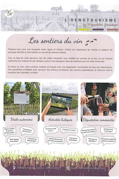 Visite autonome et dégustation commentée “Les sentiers du vin”