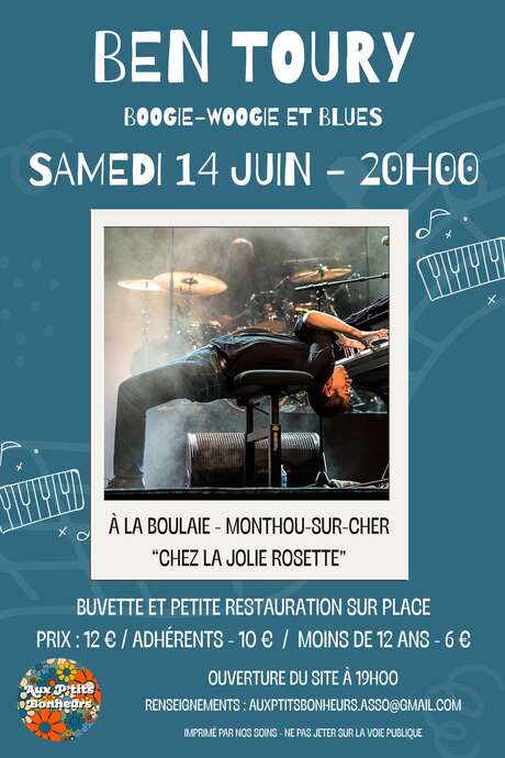 Concert Ben Toury à Monthou-sur-Cher