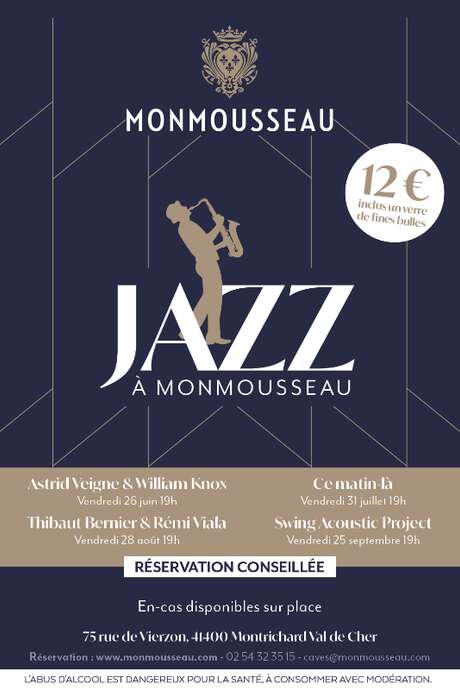 Jazz aux Caves Monmousseau à Montrichard