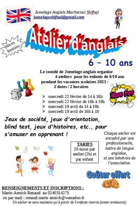 ATELIER D'ANGLAIS POUR ENFANTS