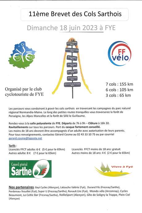 11ème brevets des cols sarthois
