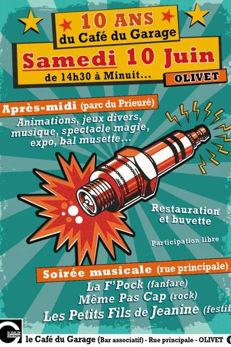 LES 10 ANS DU CAFÉ-GARAGE À OLIVET