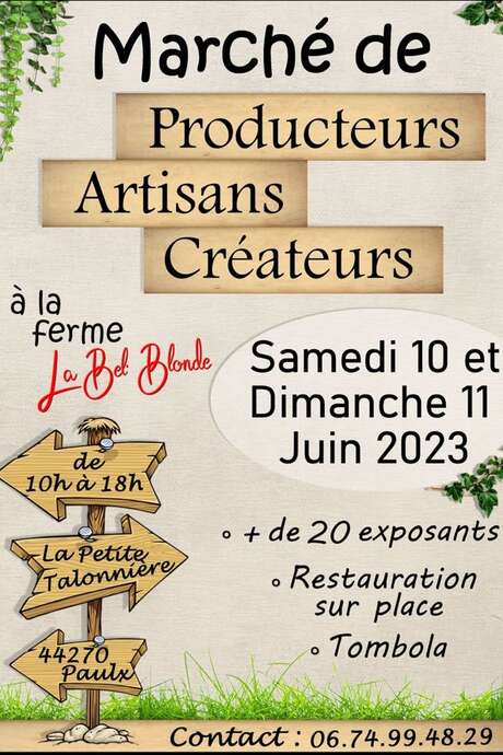 MARCHÉ DE PRODUCTEURS ARTISANS ET CRÉATEURS MARCHÉ DE PRODUCTEURS ARTISANS ET CRÉATEURS