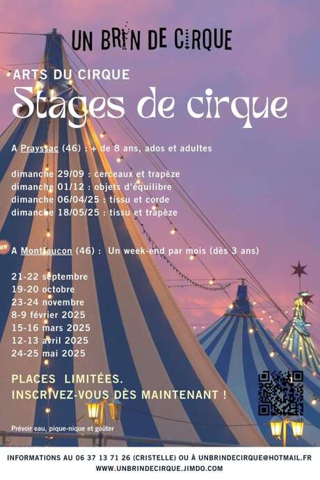 Stage de cirque aérien