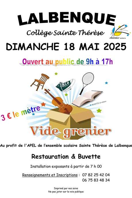 Vide-greniers de l'APEL à Lalbenque
