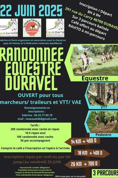 Randonnée équestre à Duravel