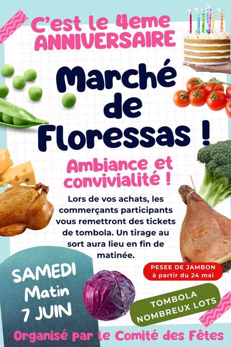 Les 4 ans du marché de Floressas