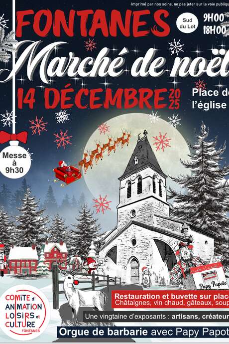 Concert et marché de noël à Fontanes