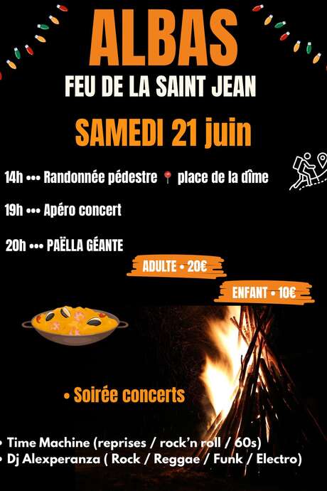 Feu de la Saint Jean à Albas