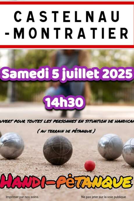 Handi-pétanque à Castelnau-Montratier