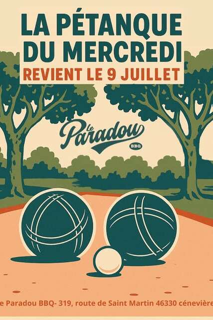 La pétanque du mercredi au Paradou BBQ