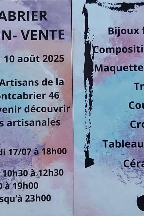Exposition-vente des artistes et artisans de Montcabrier