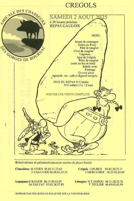 Repas gaulois des chasseurs