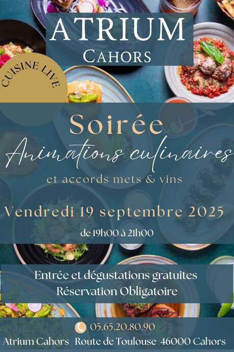 Soirée animations culinaires et vins