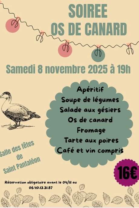 Soirée os de canard à Saint-Pantaléon