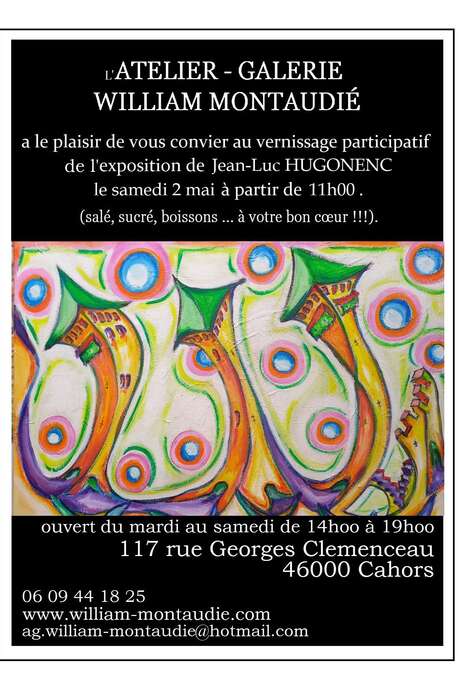 Exposition de Jean-Luc Hugonenc à l'atelier-galerie William Montaudié