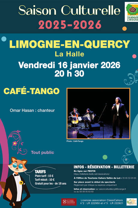 Saison culturelle Lalbenque-Limogne : Concert Café-Tango