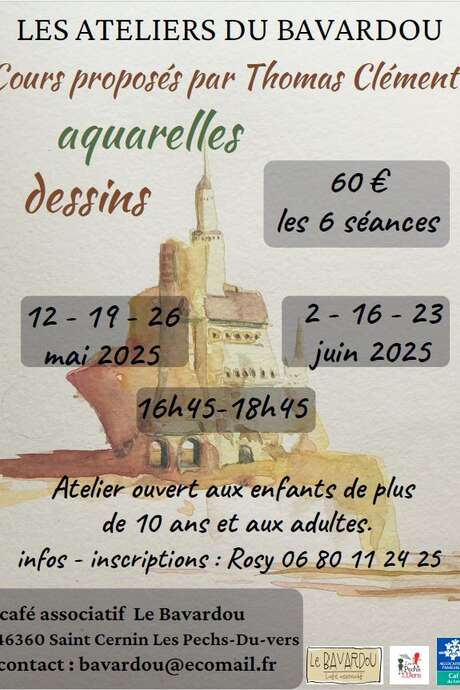 Les Ateliers du Bavardou : cours de dessins et aquarelles
