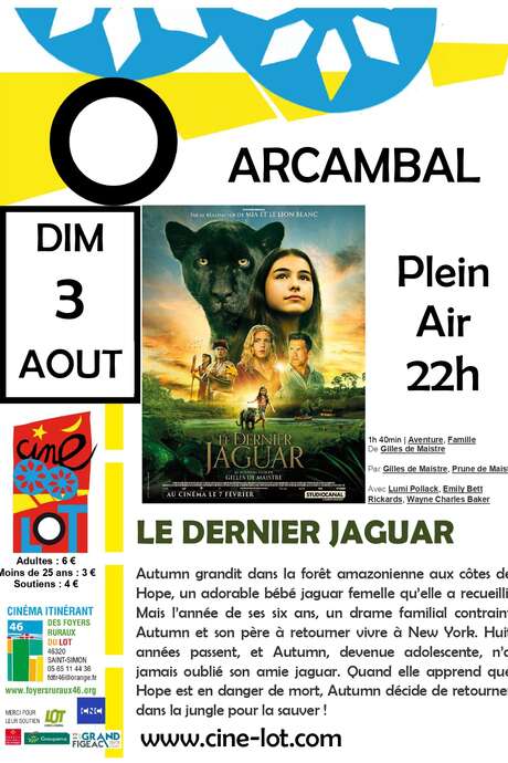 Ciné-Lot en plein air : "Le dernier jaguar"