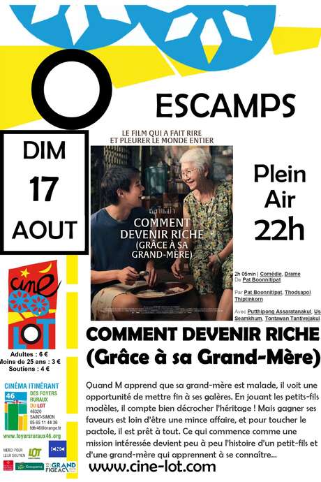 Ciné-Lot en plein air : "Comment devenir riche (Grâce à sa grand-mère)"
