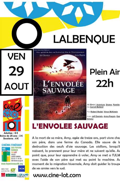 Ciné-Lot en plein air : "L'envolée sauvage"
