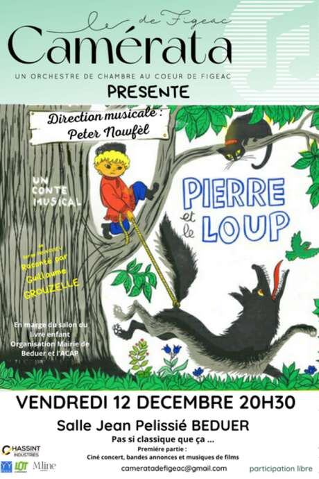 Concert  à Béduer de l'orchestre de chambre Camérata : "Pierre et le Loup"