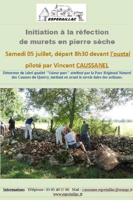 Initiation à la réfection de murets en pierre sèche