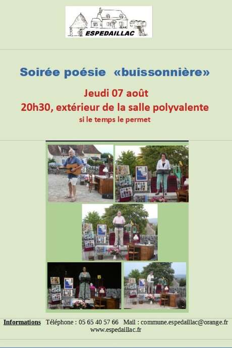 Soirée poésie à Espédaillac : « Poésie buissonière »
