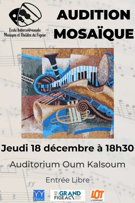 Audition Mosaïque, école de musique intercommunale de Figeac