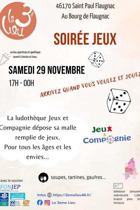 Soirée jeux de société
