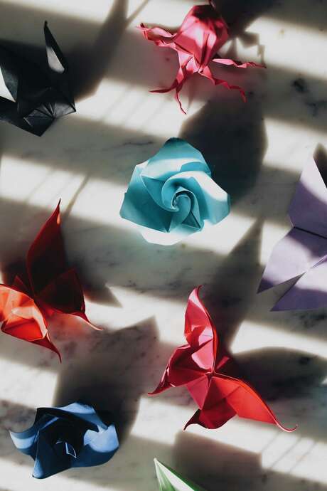Ateliers d'origami dans le cadre de l' "Expo pliée" proposée par le CRIMP